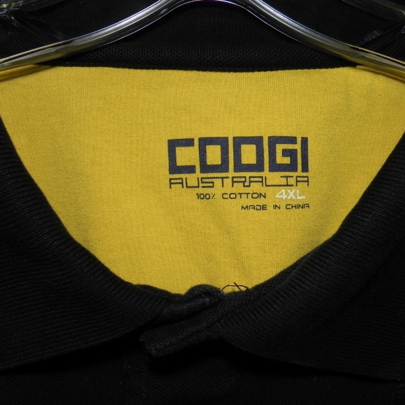 COOGI Australia black / yellow polo Size 4XL - Picture 7 of 8